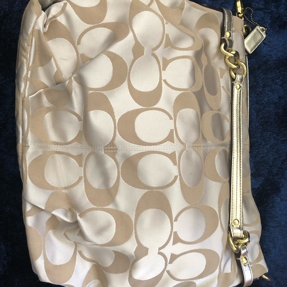 Gold authentic Coach hobo bag